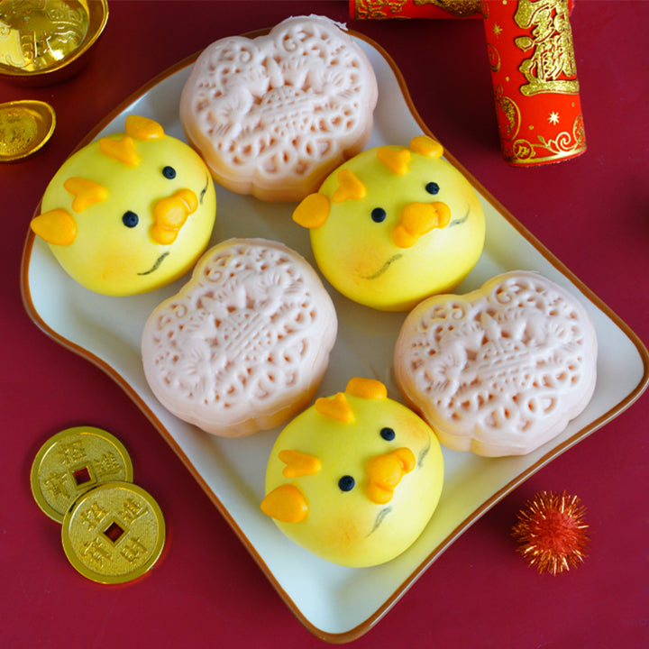 Dragon-Year Blessings Bao Set (with Red Bean Paste)