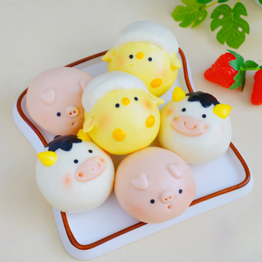 Oh McDonald Bao Set (2-Caramel, 2-Custard, 2-Red Bean Paste)